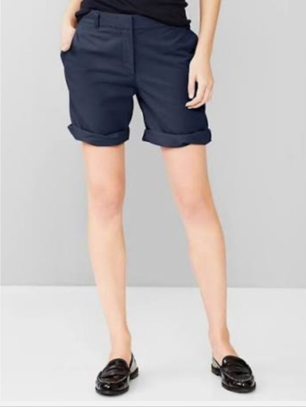 GAP Women's Navy Boyfriend Roll-up Khakis By GAP